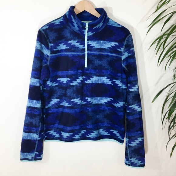 Aeropostale Tops - NWT Aeropostale blue Aztec print Fleece size Large